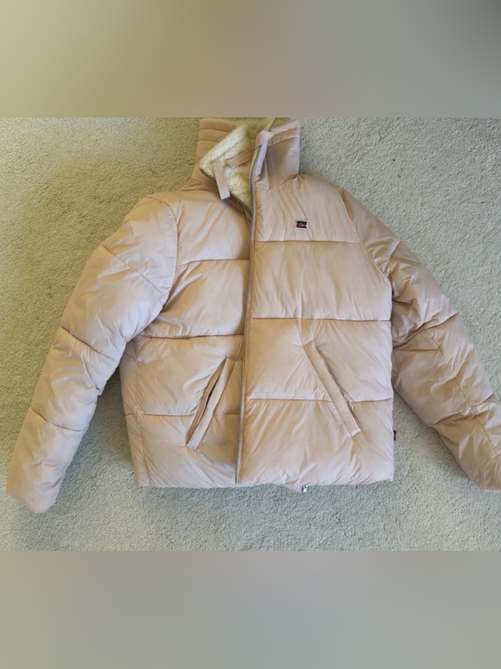 Levi’s Women's Pale Pink Puffer Jacket
